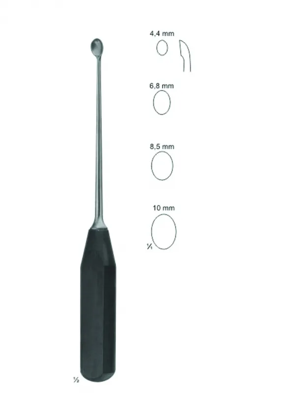 Bone Curettes With Hartpress Handle